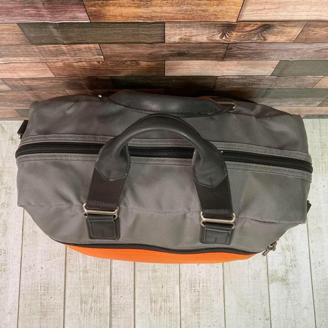 トゥミ　TUMI　ボストンバッグ　オレンジ　ネームタグ　ビジネス　2way