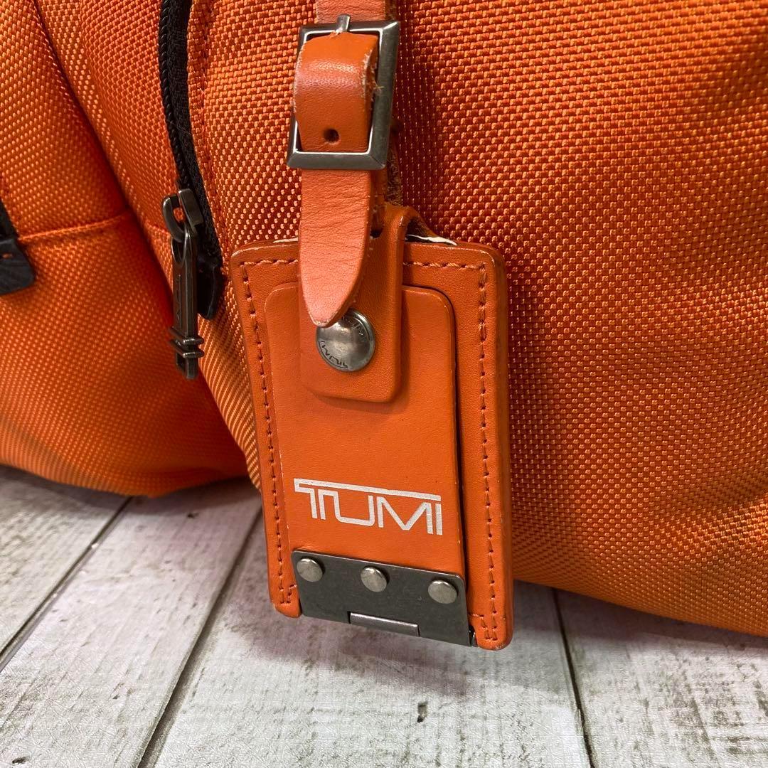 トゥミ　TUMI　ボストンバッグ　オレンジ　ネームタグ　ビジネス　2way