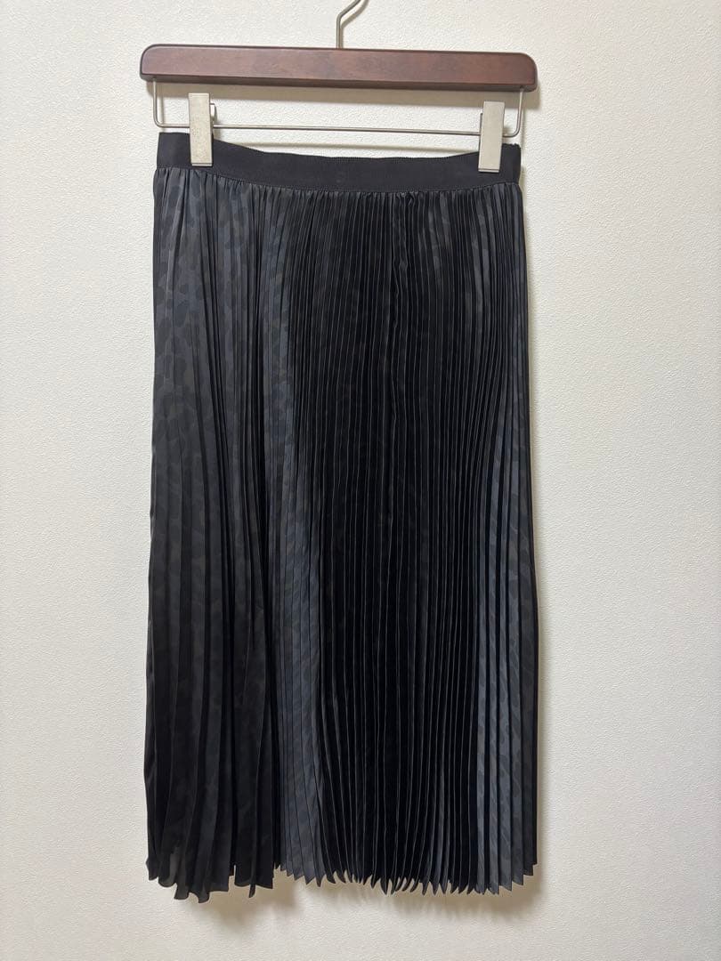 sacai（サカイ）マキシ丈 プリーツスカート レオパード Sサイズ相当