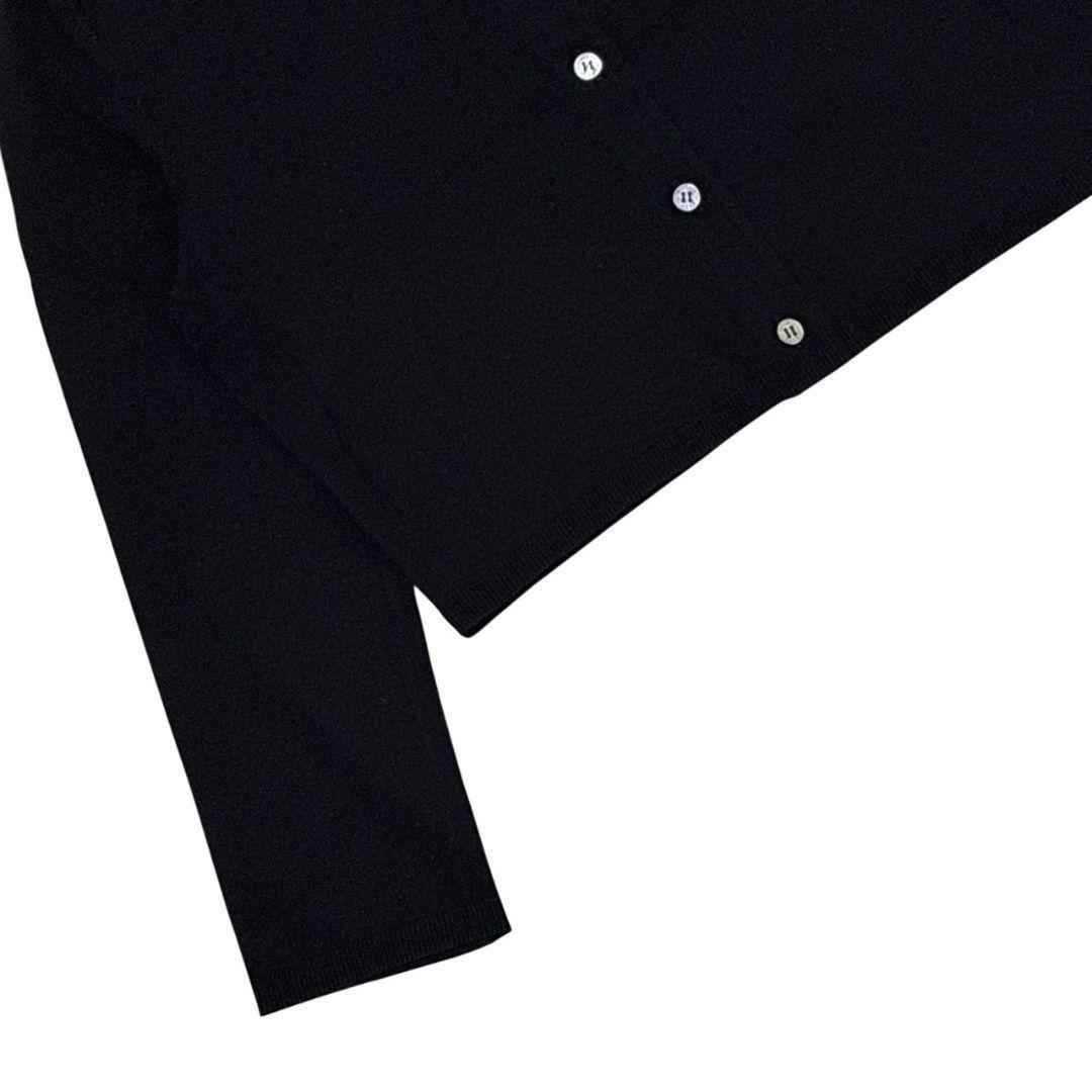 極美品✨FOXEY NEW YORK カーディガン 黒 短丈 ショート丈 38
