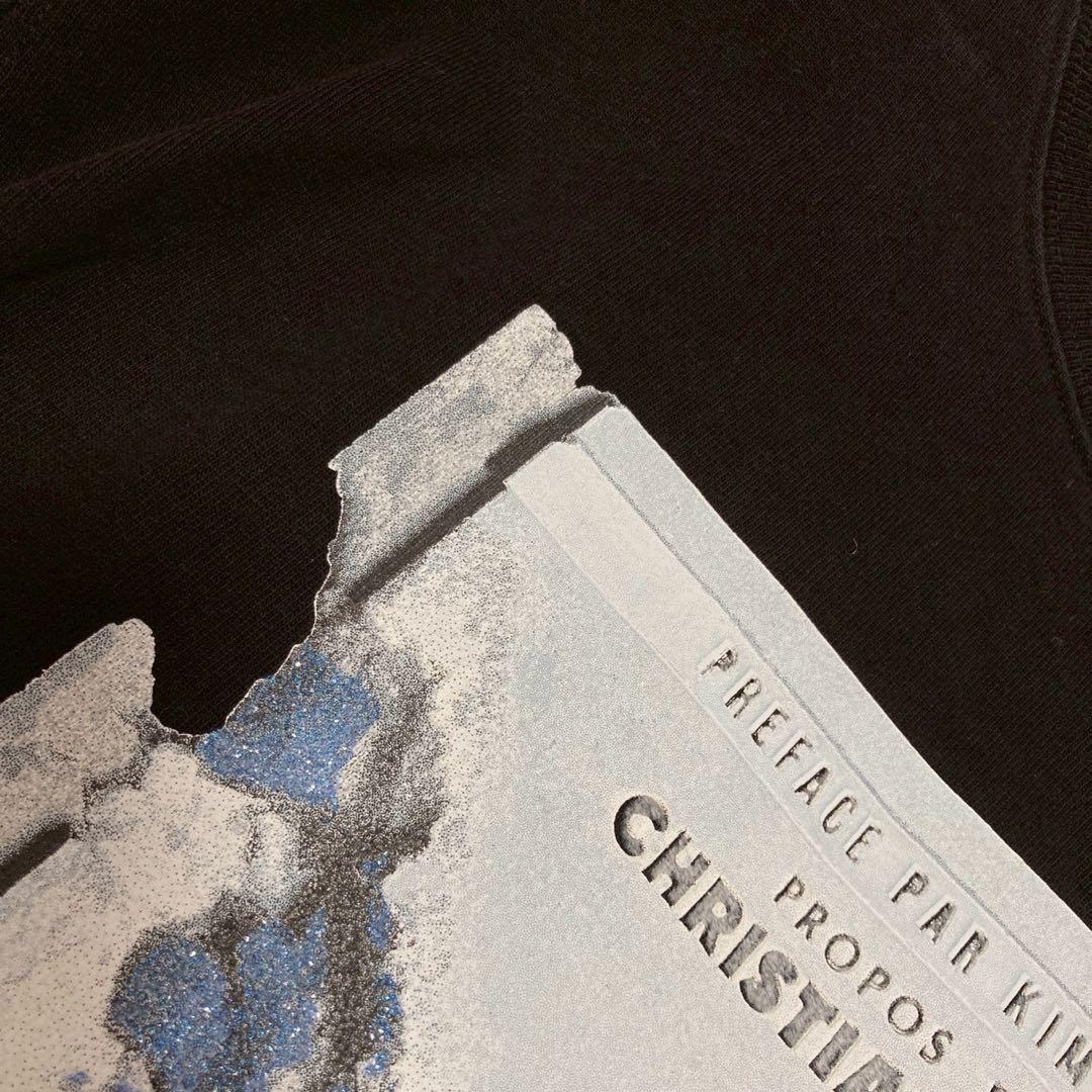DIOR プリントTシャツ ブラック S カジュアル オシャレ 着回し イラスト