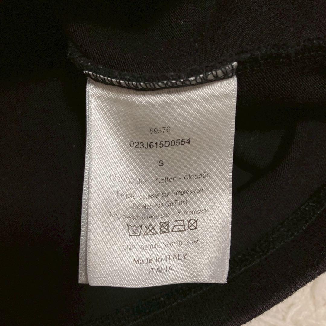 DIOR プリントTシャツ ブラック S カジュアル オシャレ 着回し イラスト