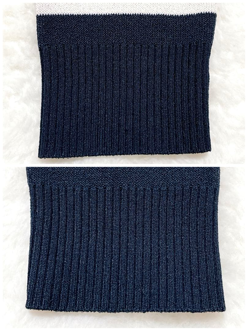 【美品】レッドバレンティノ　ワンピース　ボーダー　ネイビー　濃紺