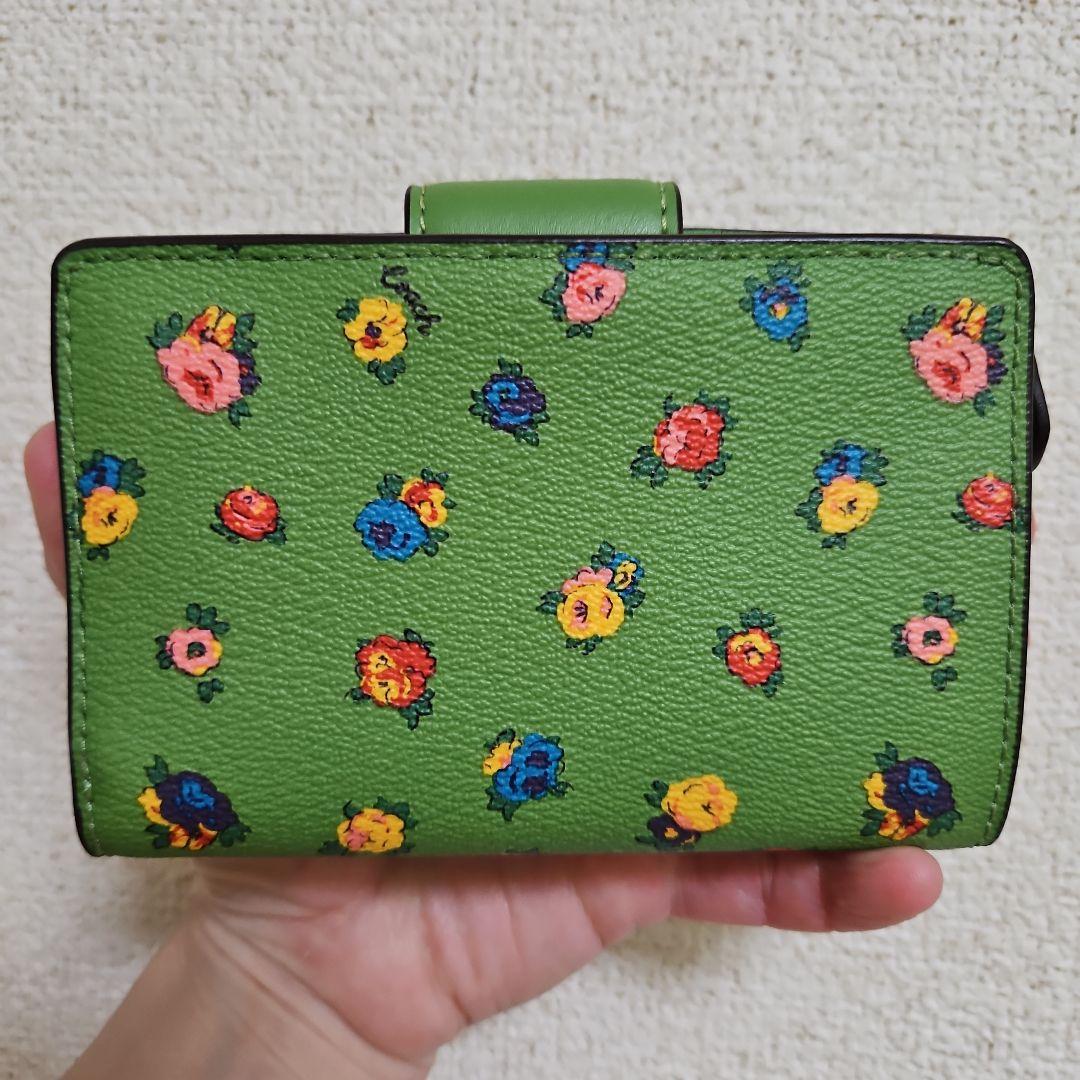 売り切りsale、価格相談OK‼️COACH花柄2つ折り財布