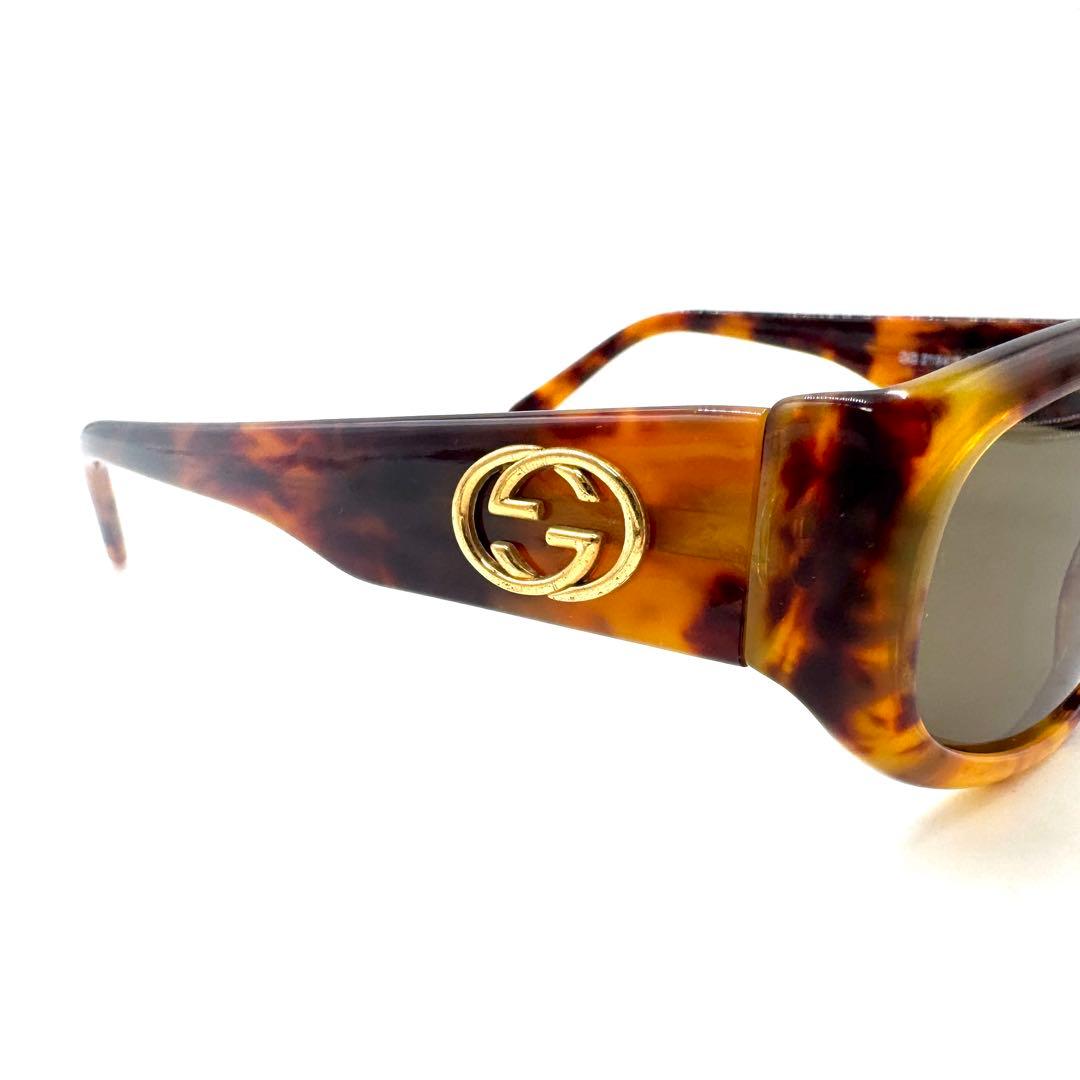 【美品】GUCCI グッチ サングラス ベッコウフレーム×ブラウンレンズ