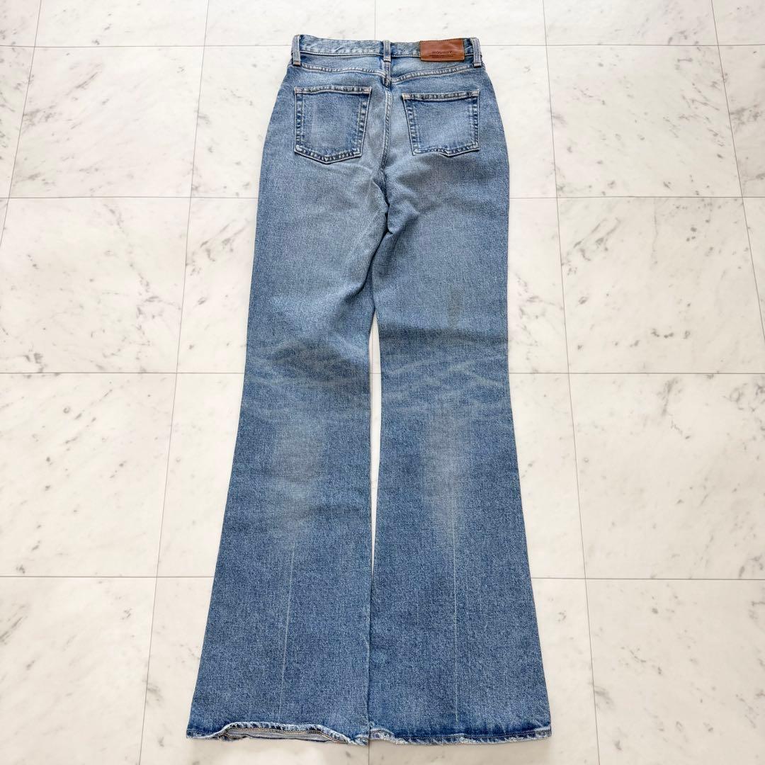 【MOUSSY】マウジーMVS FLARE ロング フレアデニム ブーツカット