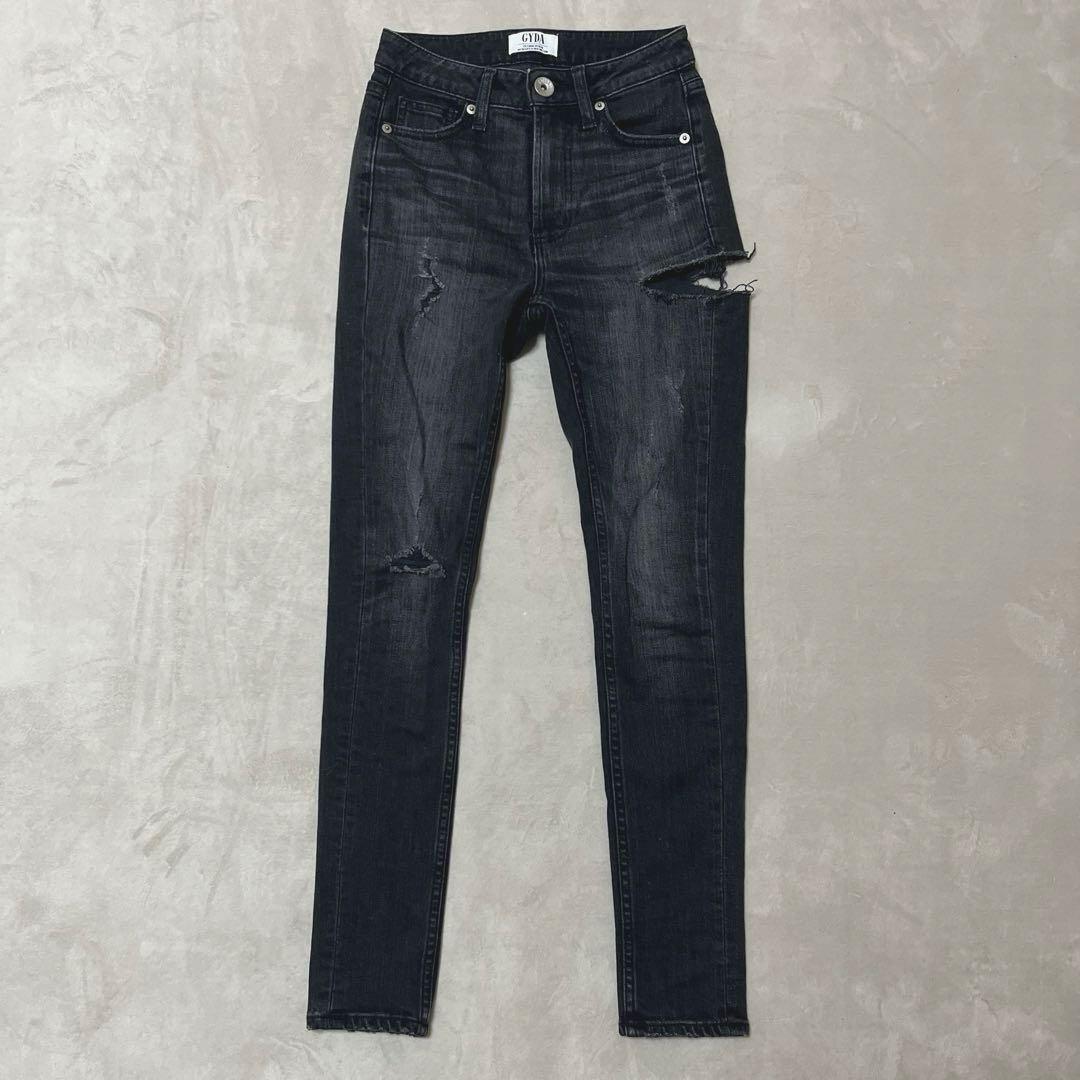 M/W SIDE RIPPEDスキニーデニムパンツ【S】