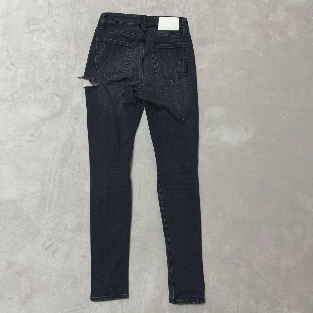M/W SIDE RIPPEDスキニーデニムパンツ【S】