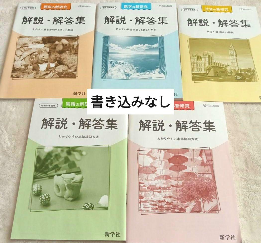 新研究シリーズ 5教科セット　令和6年　国語　数学　理科　社会　英語　新学社