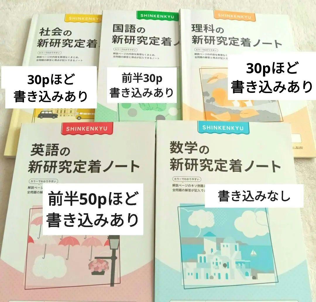 新研究シリーズ 5教科セット　令和6年　国語　数学　理科　社会　英語　新学社