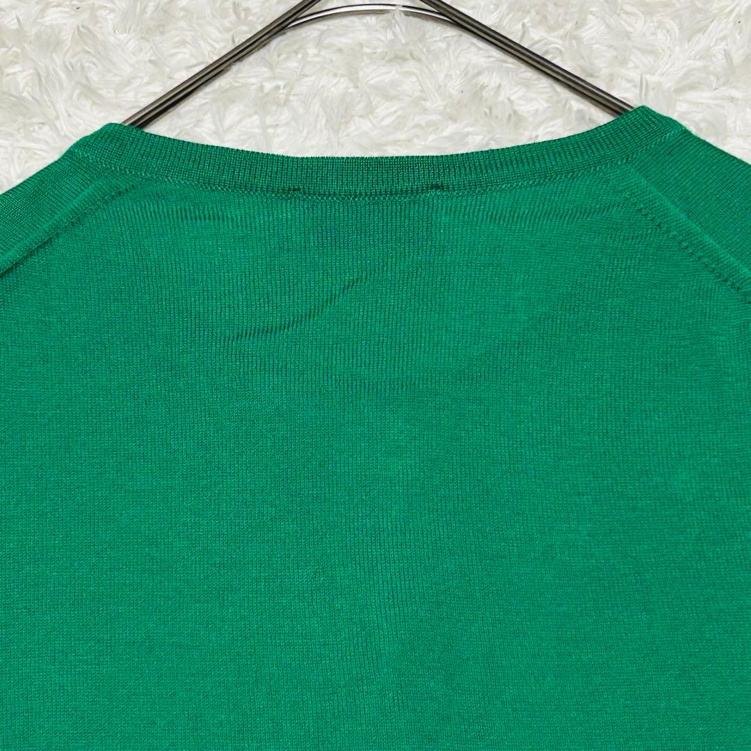 タグ付 未使用級JOHN SMEDLEY クルーネックカーディガン S