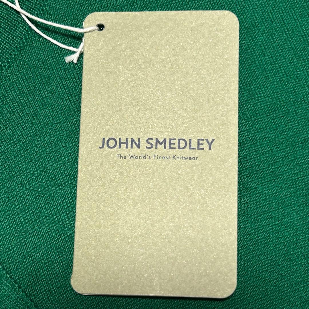 タグ付 未使用級JOHN SMEDLEY クルーネックカーディガン S
