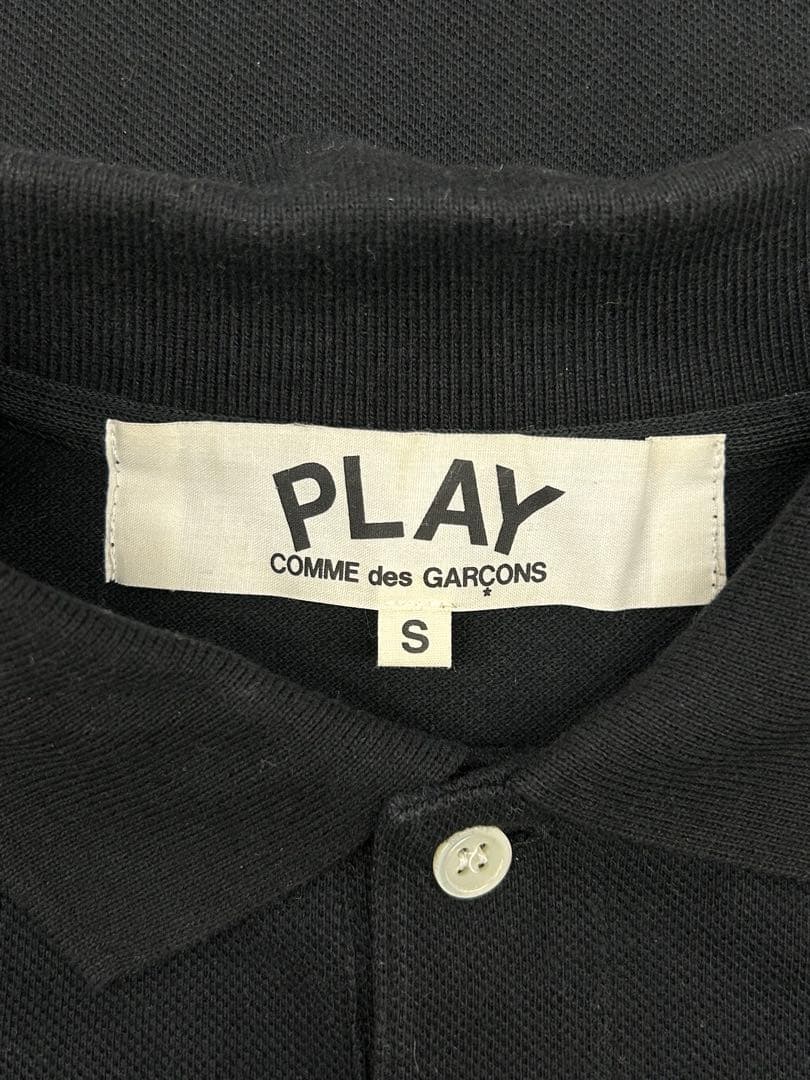 PLAY COMME des GARCONS　黒ハートマーク　ポロシャツ　s