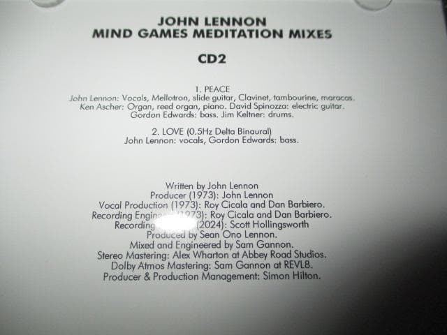 洋楽 john lennon mind games meditation (RARE)