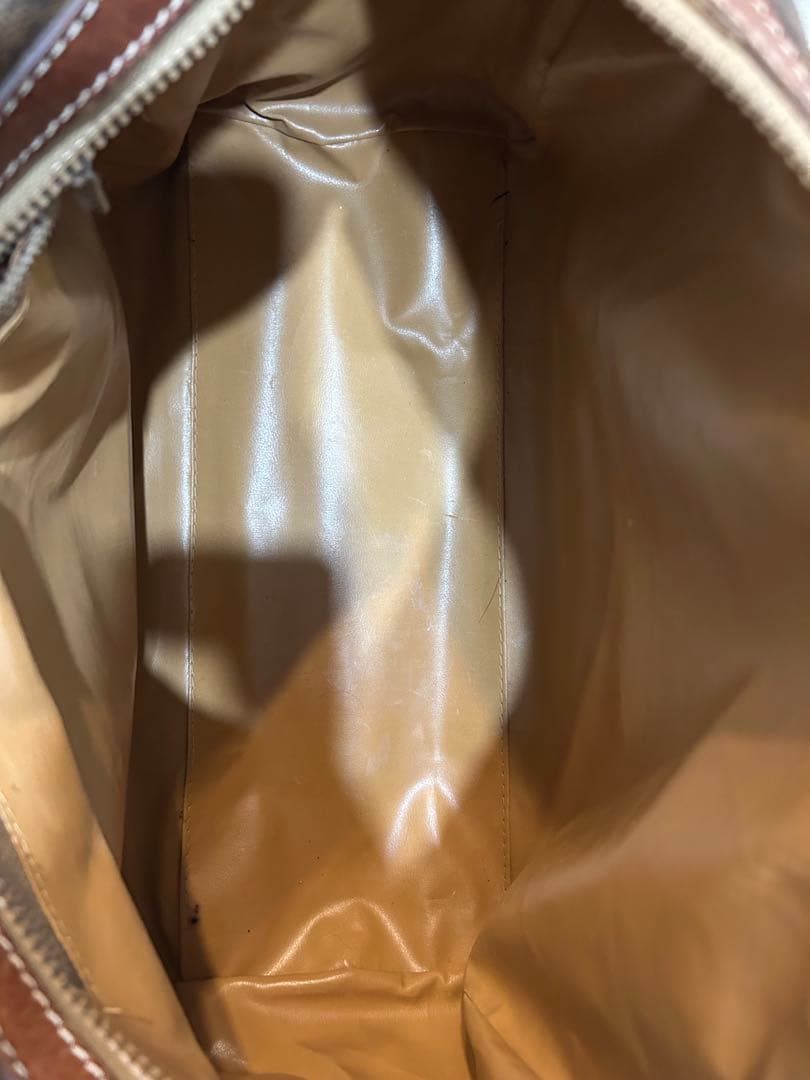 CELINE ブラウン レザーミニボストンバッグ