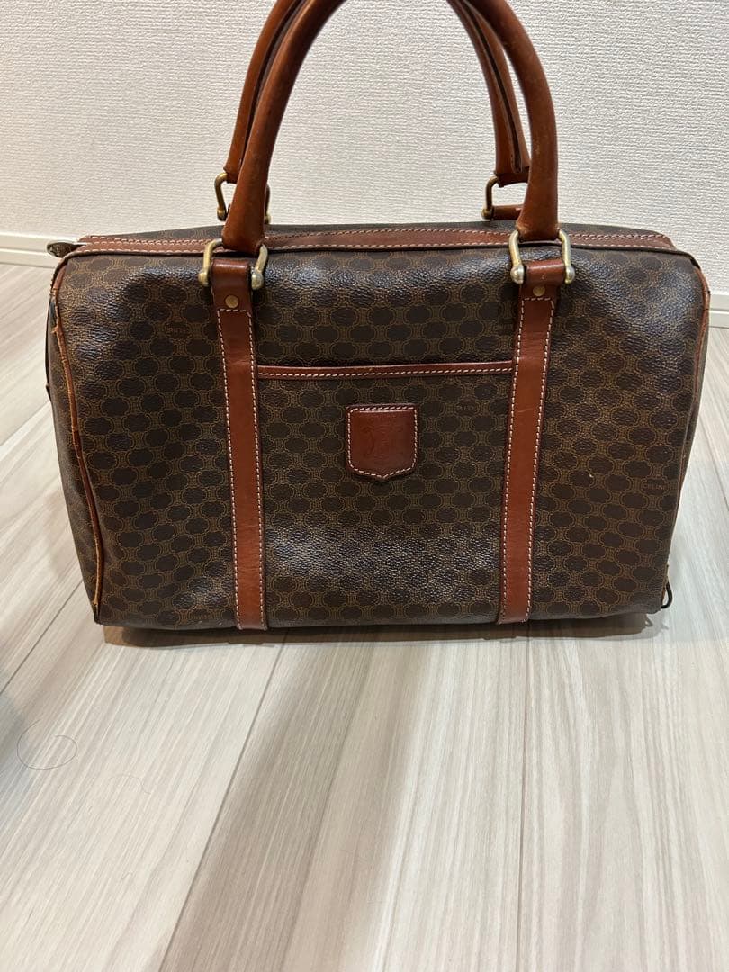 CELINE ブラウン レザーミニボストンバッグ