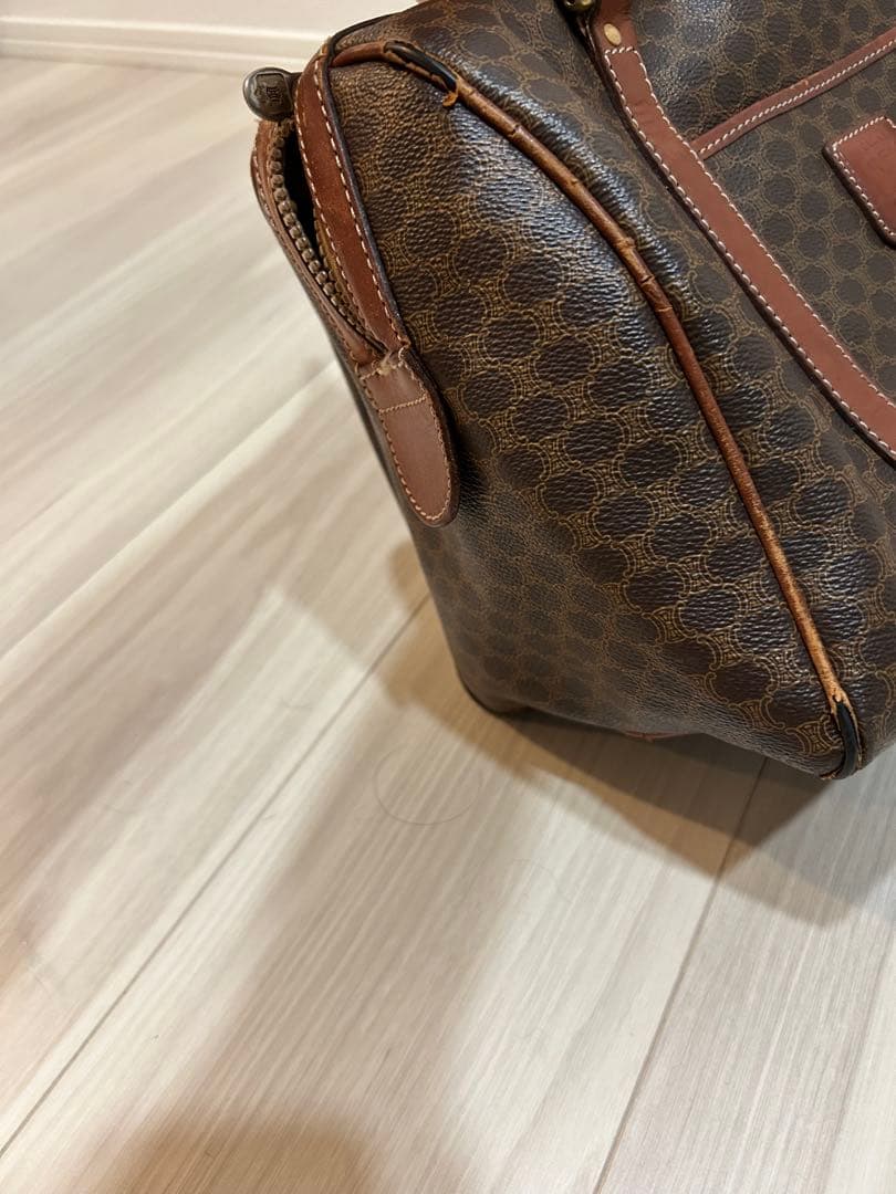 CELINE ブラウン レザーミニボストンバッグ
