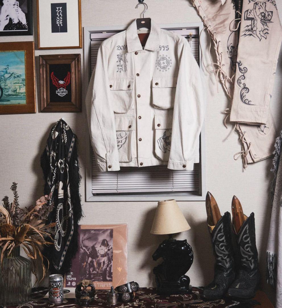 ジャケット・アウター Sugarhill TATTOO FLASH PRINTDENIM JACKET