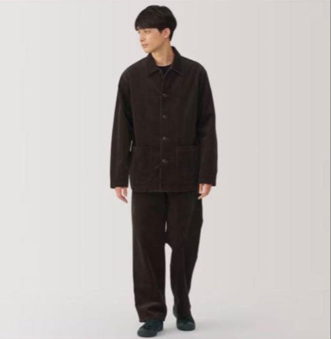 無印良品 木の実から作ったカポック混コーデュロイジャケット・ワイドパンツ セット