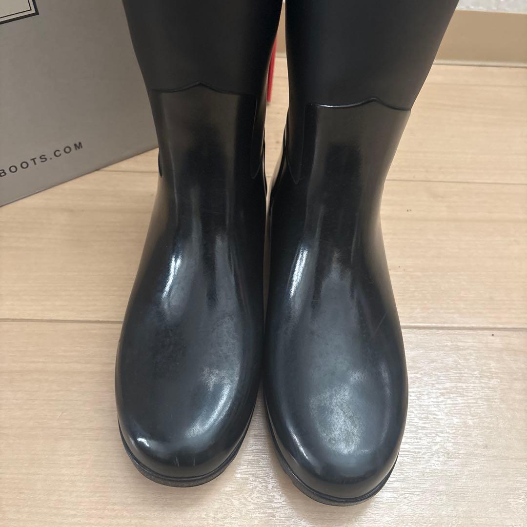HUNTER レインブーツ 黒 38