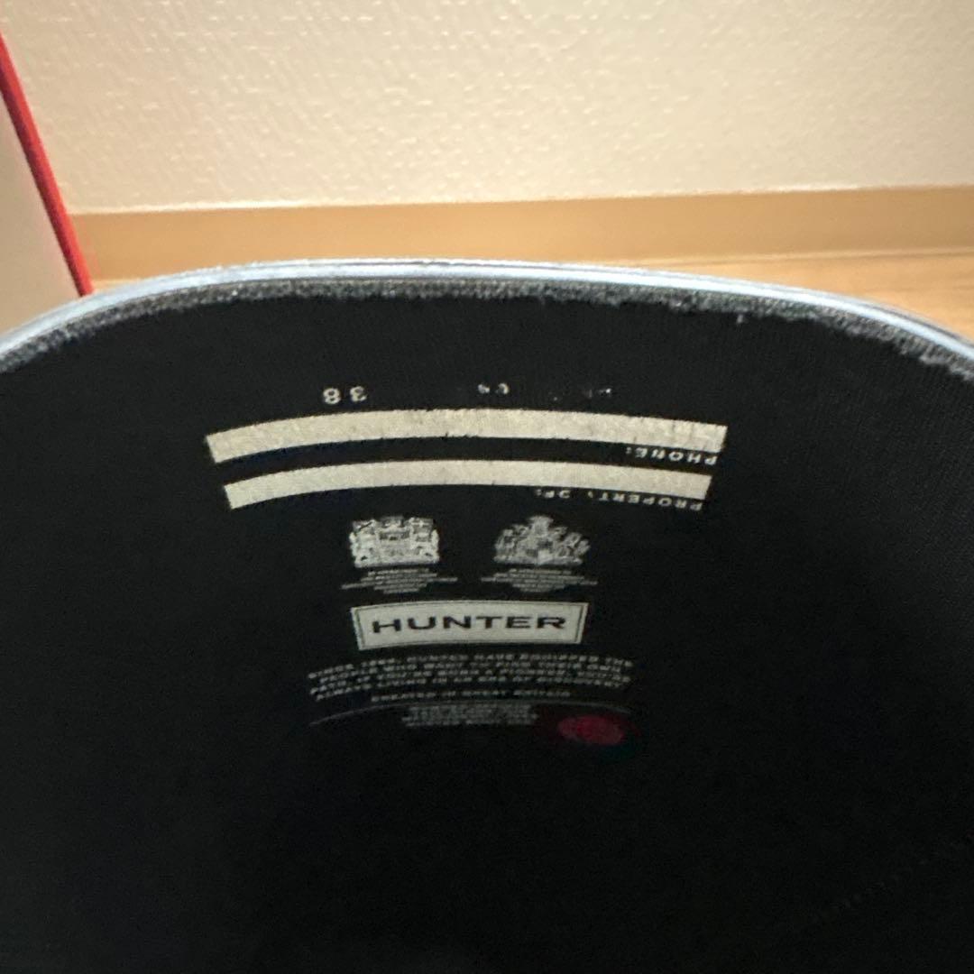 HUNTER レインブーツ 黒 38