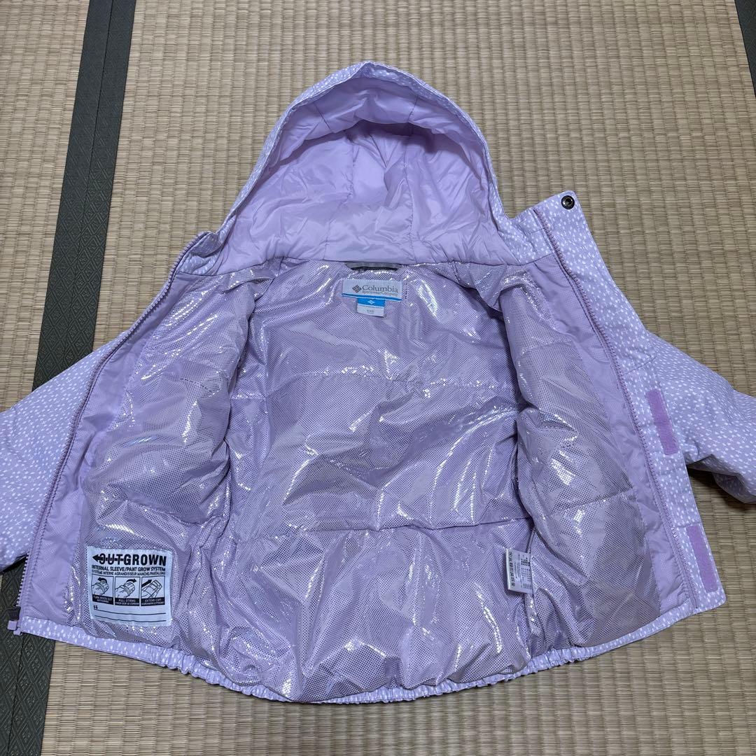 【時間限定値下げ】Columbia 子ども用スキーウェア 紫　上下セット　ＸＸＳ