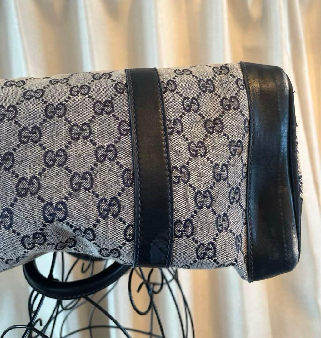 限定値下げGucci GGパターン ボストンバッグ グッチ レザー 黒