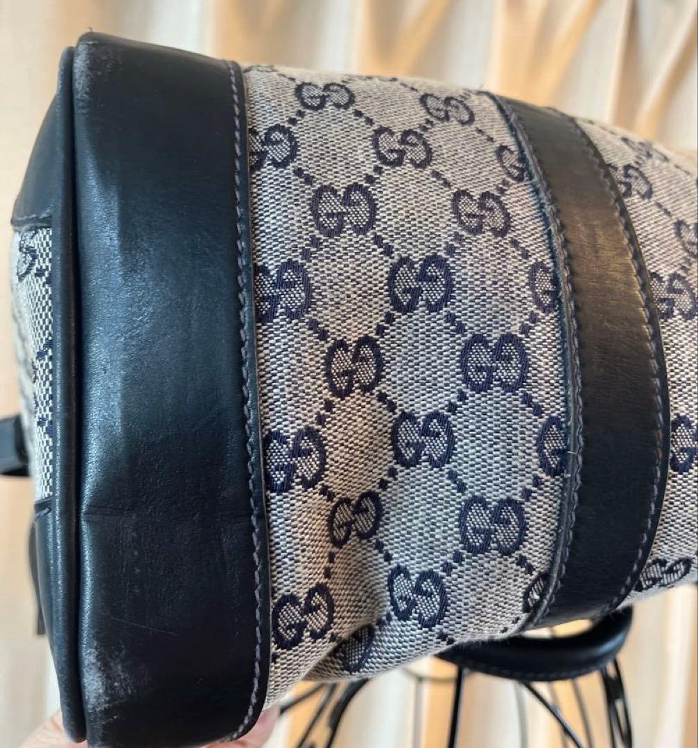 限定値下げGucci GGパターン ボストンバッグ グッチ レザー 黒