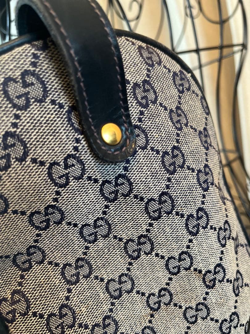 限定値下げGucci GGパターン ボストンバッグ グッチ レザー 黒