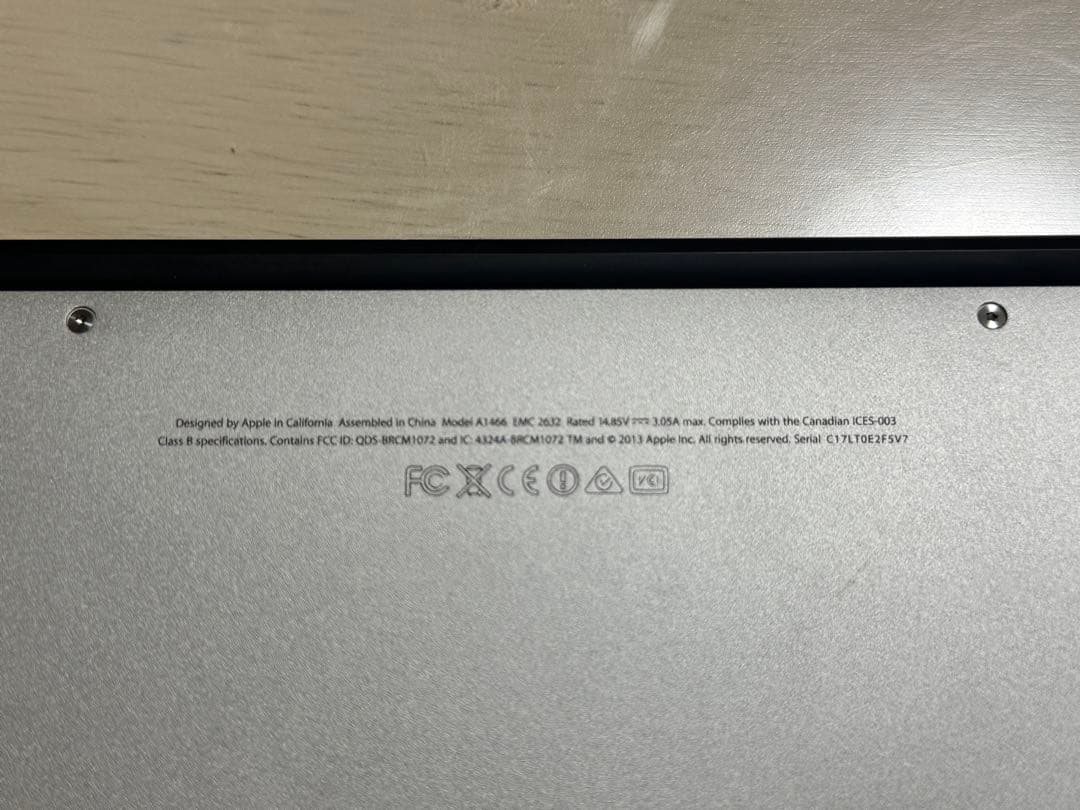 MacBook Air 13inch Mid 2013 動作品