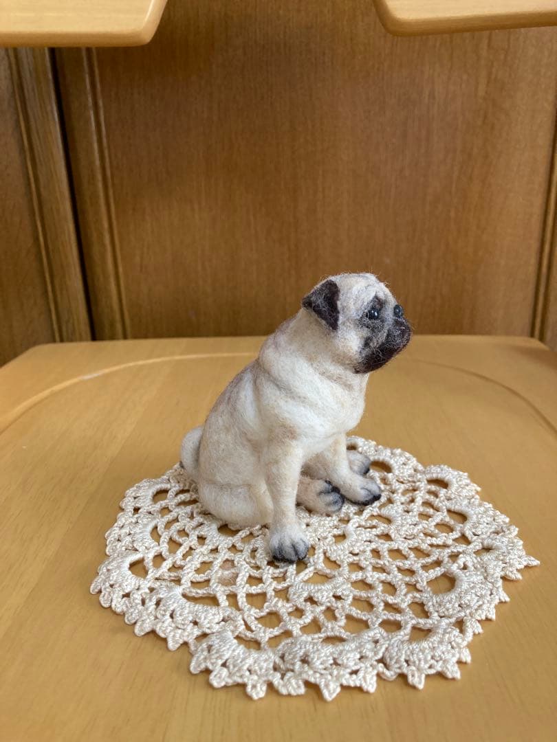 羊毛フェルト ハンドメイド　パグ