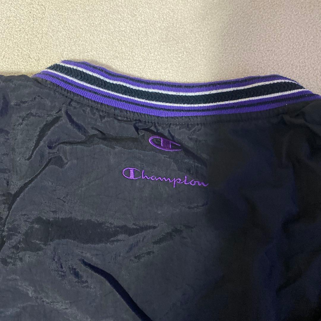 Champion Washington ナイロンジャケット黒紫
