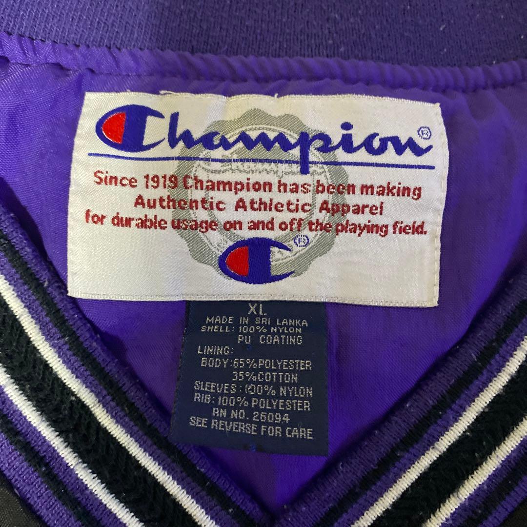 Champion Washington ナイロンジャケット黒紫