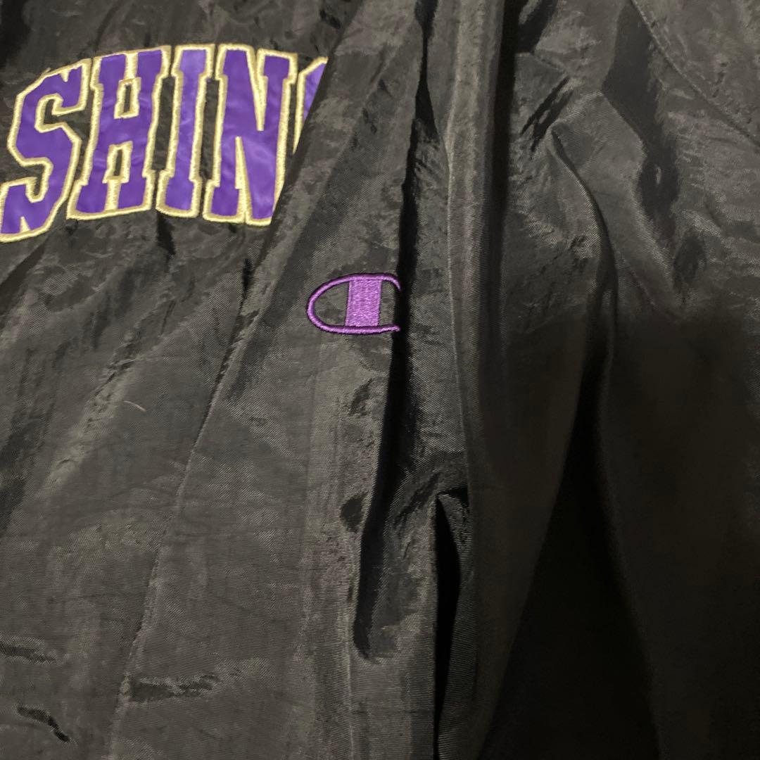 Champion Washington ナイロンジャケット黒紫