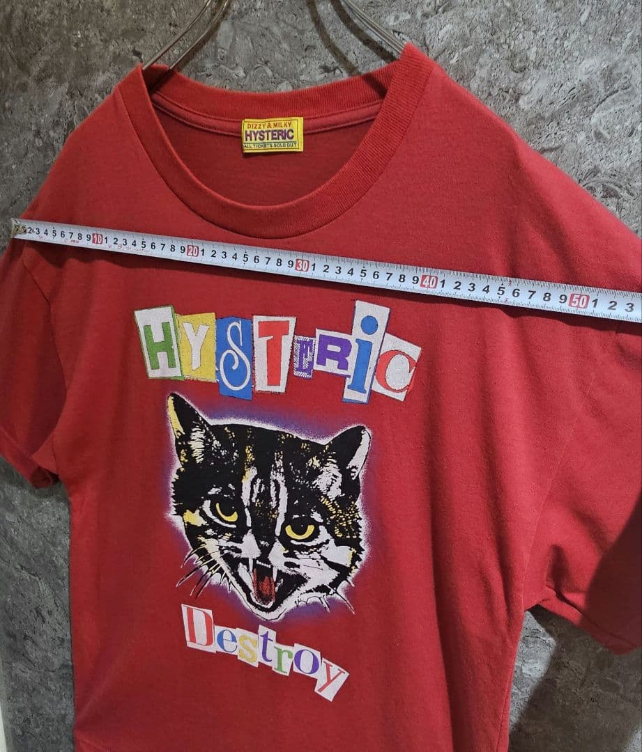 【即完品】 HYSTERIC CAT SCRATCH FEVER 猫 Tシャツ