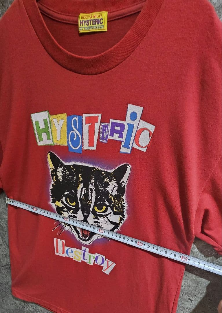 【即完品】 HYSTERIC CAT SCRATCH FEVER 猫 Tシャツ