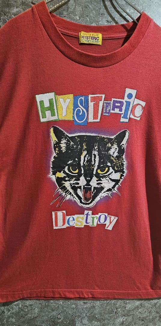 【即完品】 HYSTERIC CAT SCRATCH FEVER 猫 Tシャツ