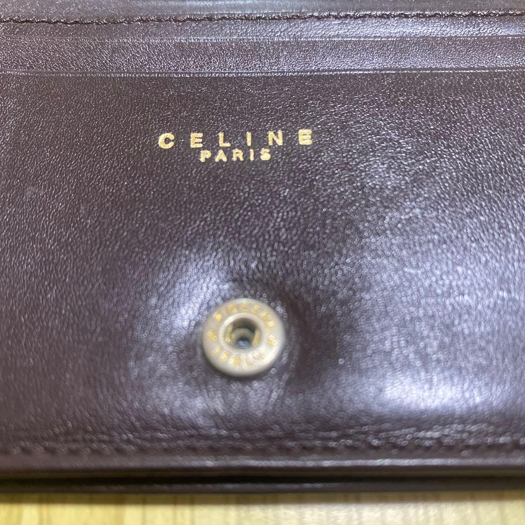 CELINE セリーヌ 二つ折り財布 サークルロゴオールドセリーヌ ヴィンテージ
