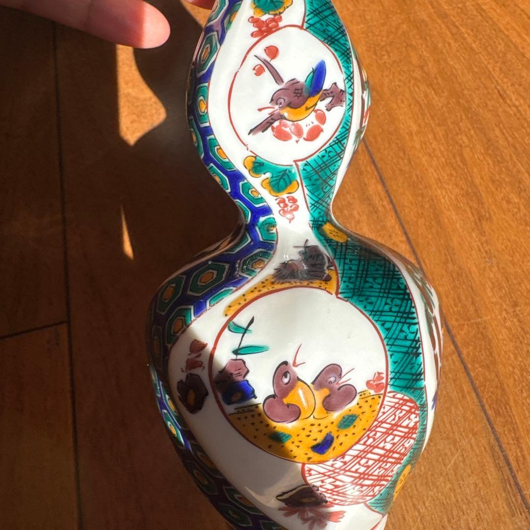 日本の手描き陶器花瓶
