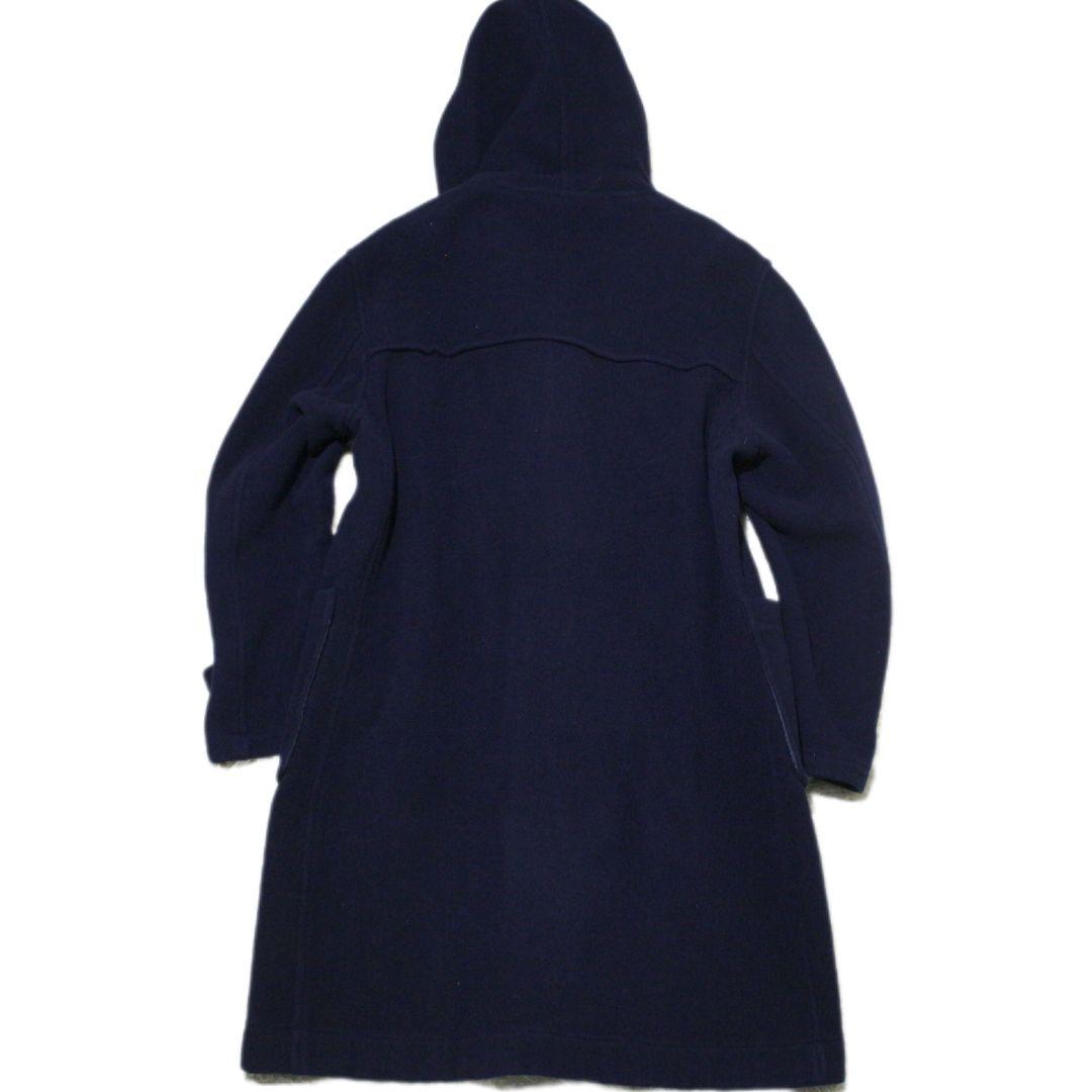美品　MITSUMINE　ロング　ダッフルコート　トグル　裏地チェック　XL　紺