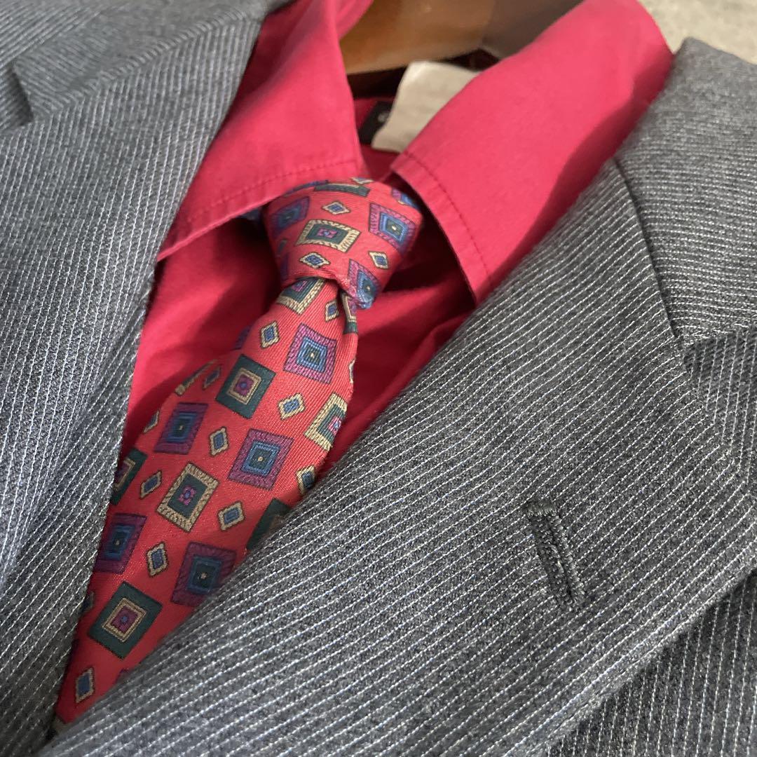極美品 スリーピース × Yves saint Laurentネクタイ