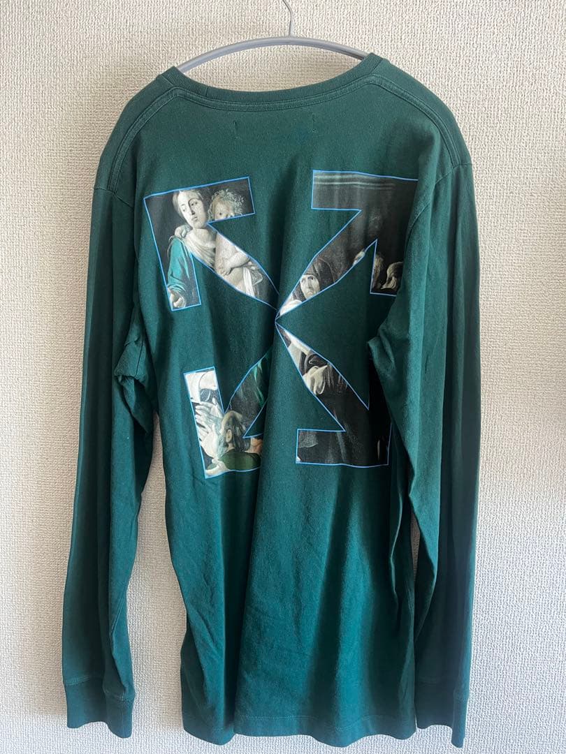 オフホワイトoff-white ロンT Lサイズ