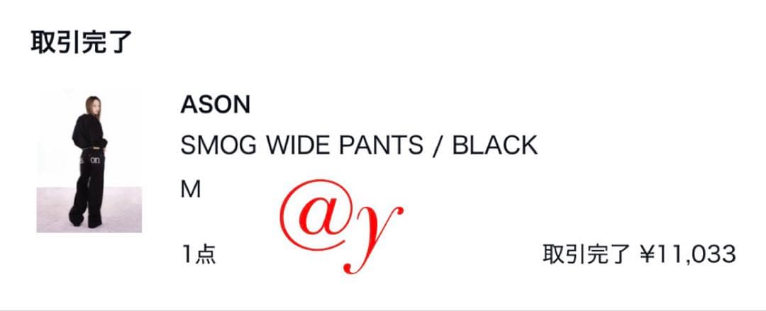 公式 ason SMOG WIDE PANTS アズオン パンツ デニム