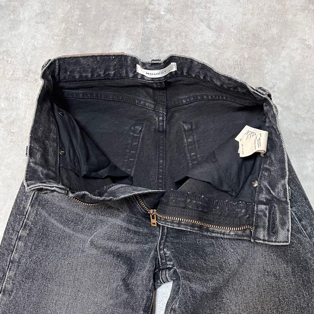 【MOUSSY マウジー】デニムパンツ MVSフレア 黒 24 美品 ジーンズ