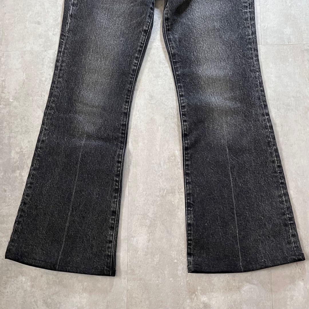 【MOUSSY マウジー】デニムパンツ MVSフレア 黒 24 美品 ジーンズ