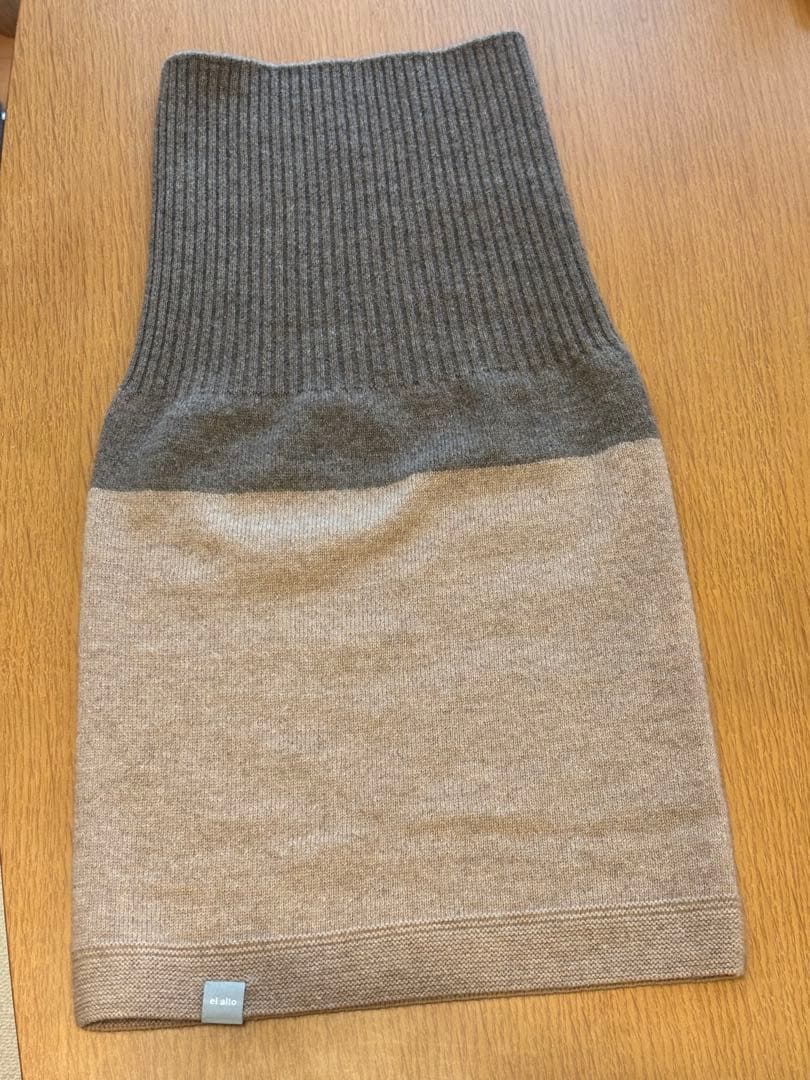 リブスヌードBICOLOR elalto MOCHA/COFFEE