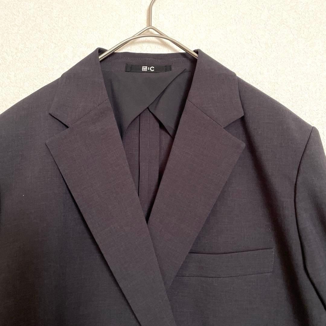 ユニクロ　テーラードジャケット　UNIQLO C ダブル　グレー