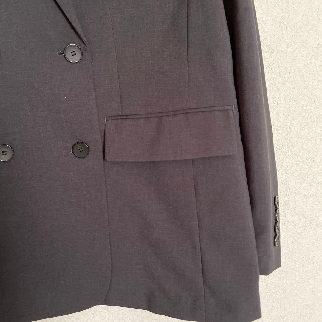 ユニクロ　テーラードジャケット　UNIQLO C ダブル　グレー