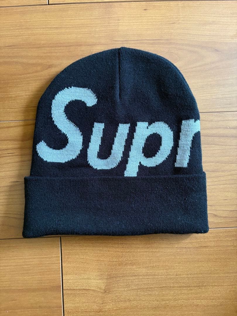 Supreme ニット帽 現時点最安値 黒 big logo beanie