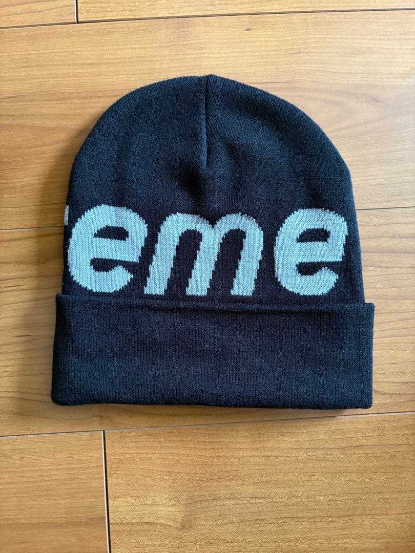 Supreme ニット帽 現時点最安値 黒 big logo beanie